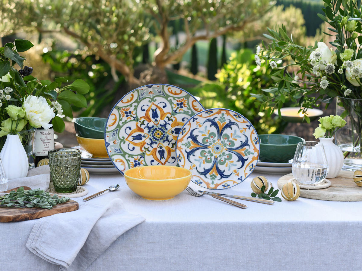TAFELSERVICE Giardini 12-teilig  - Multicolor, Basics, Keramik - Creatable