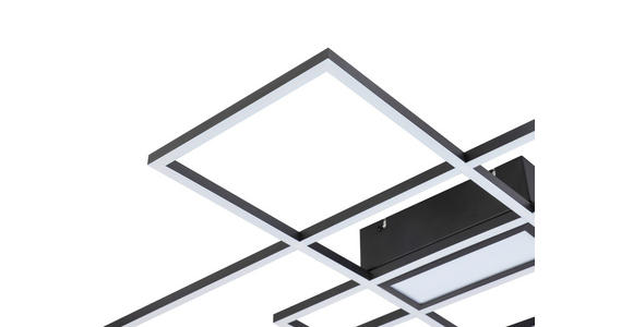 LED-DECKENLEUCHTE 100/75/7 cm - Schwarz, Basics, Kunststoff/Metall (100/75/7cm) - Novel
