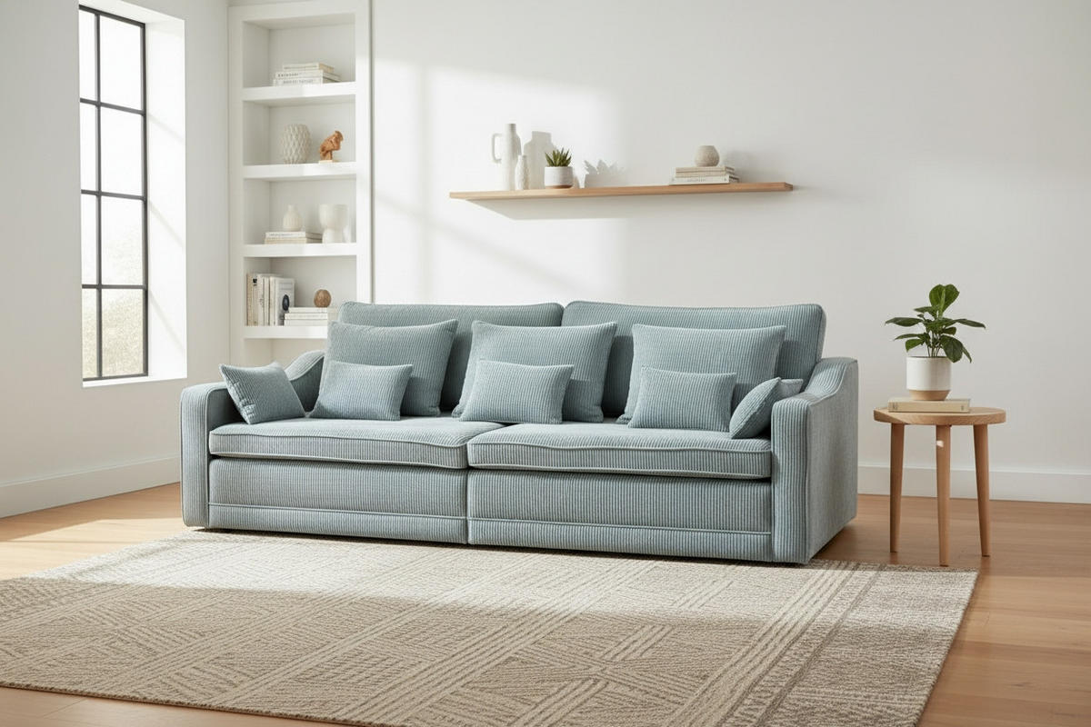BIGSOFA Grün  - Grün, MODERN, Textil (276/71-92/137cm) - MID.YOU