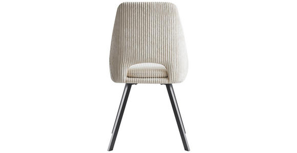 STUHL Cord Beige - Beige/Schwarz, Design, Textil/Metall (48/85/56cm) - Carryhome