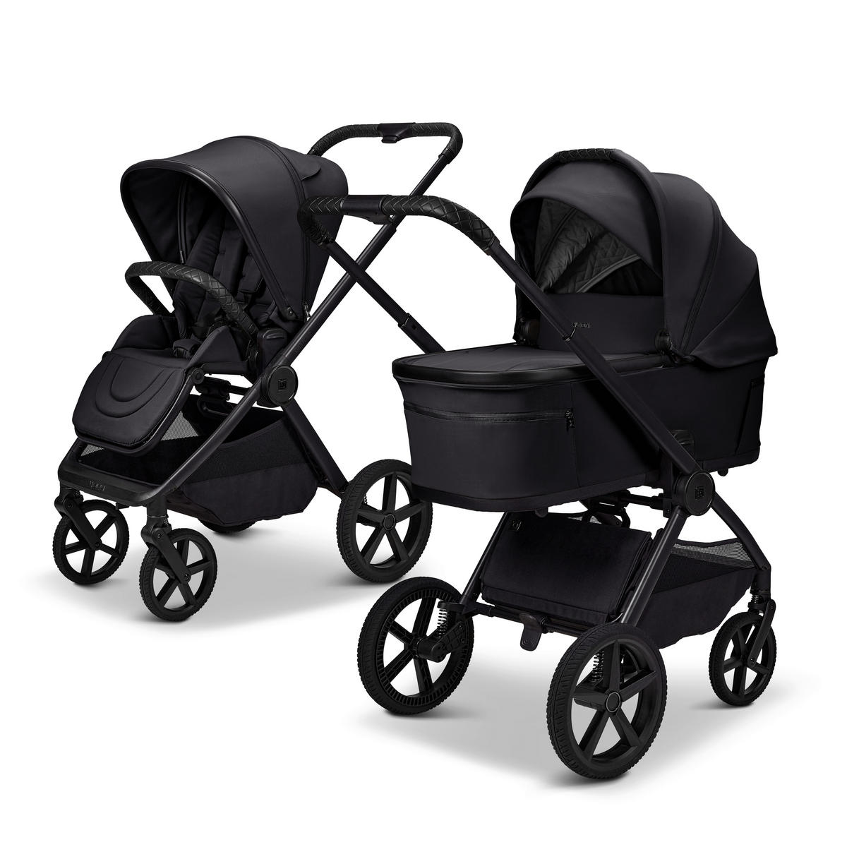 KINDERWAGENSET  GIO FOLD ETPU SET  onyx  - Schwarz, Basics, Textil/Metall (120/58/92cm) - Moon Edition