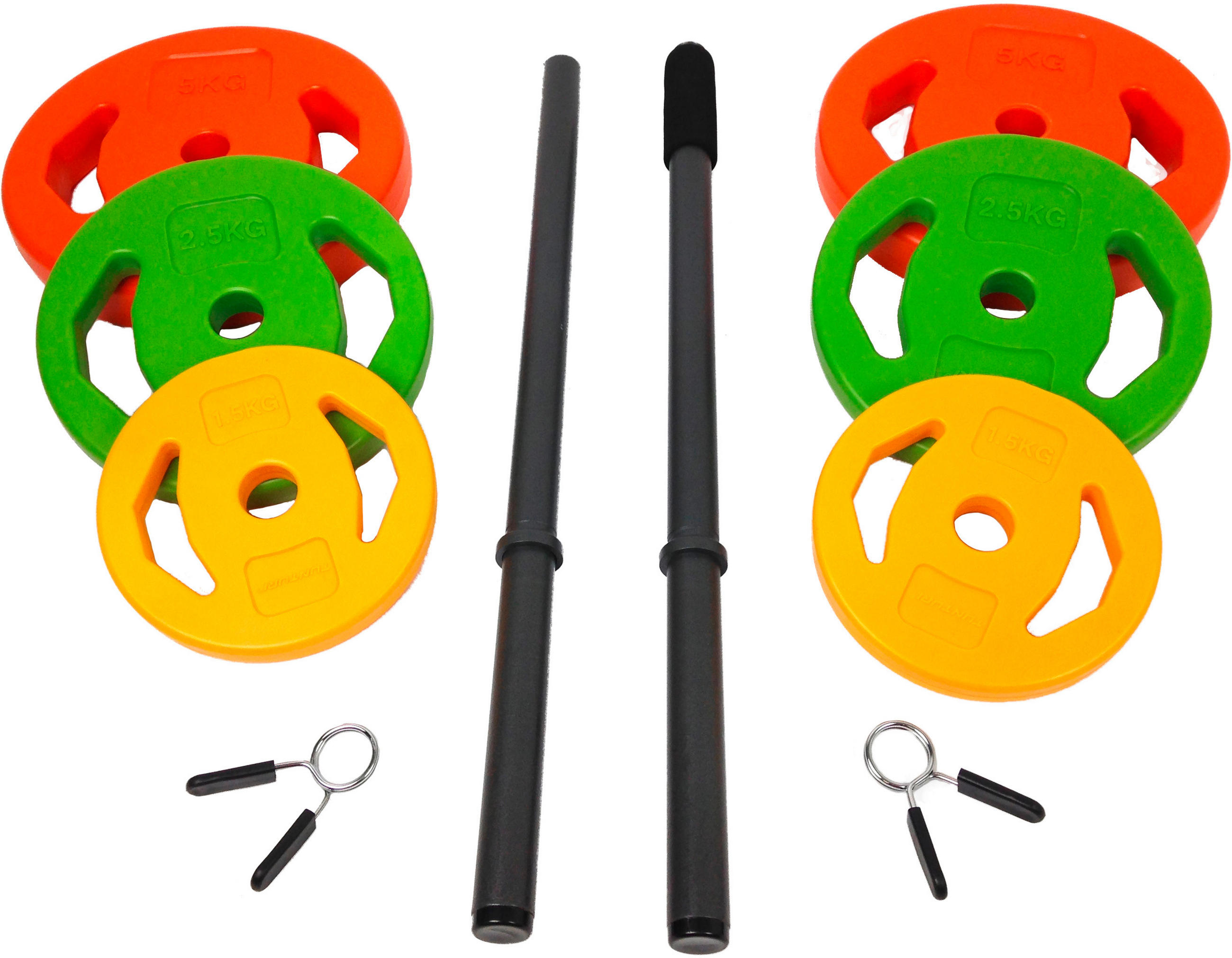 HANTELSTANGE  - Gelb/Schwarz, KONVENTIONELL, Kunststoff/Metall (131,5/27,5/27,5cm)