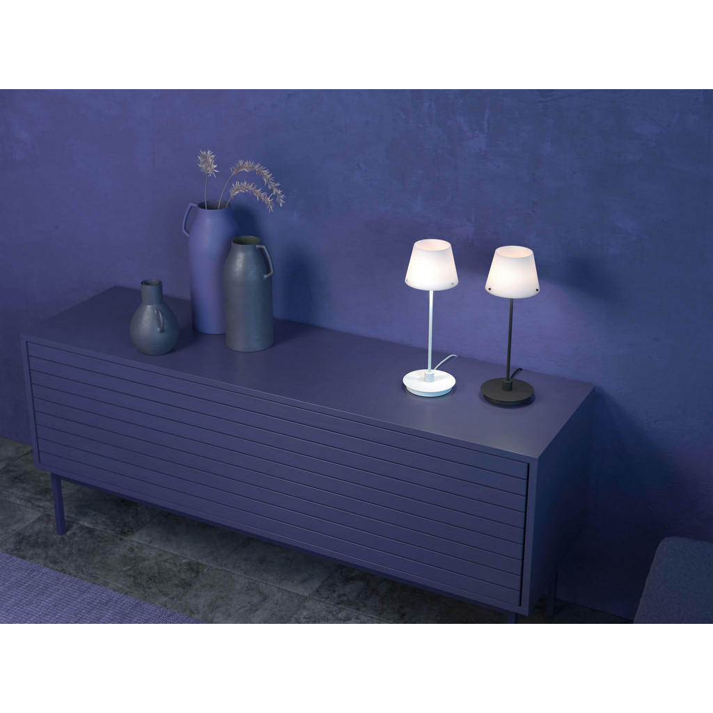 Thumbnail - Belid Tischleuchte Gil il Grande, Opal, Schwarz, Metall, Glas, 37 cm, CE, Lampen & Leuchten, Innenbeleuchtung, Tischlamp...