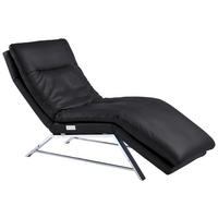 LIEGE in Echtleder Schwarz  - Chromfarben/Schwarz, Basics, Leder/Metall (75/91/170cm) - Chilliano