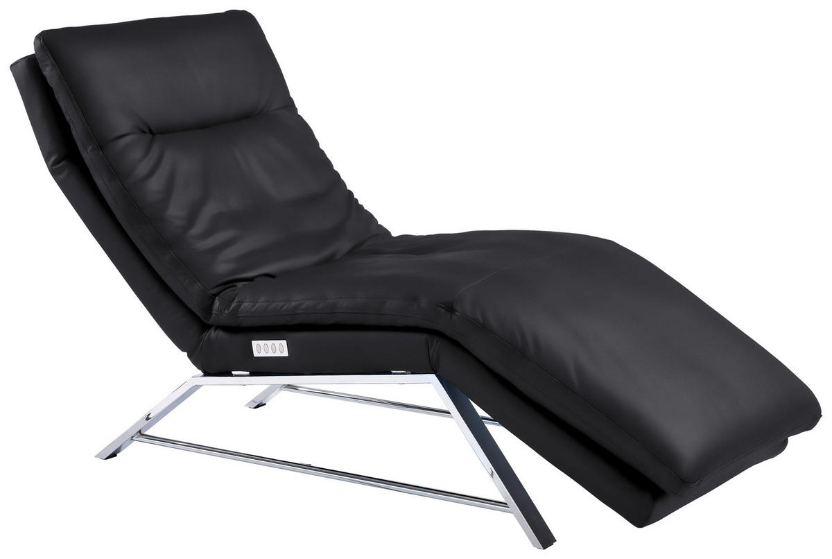 LIEGE in Echtleder Schwarz  - Chromfarben/Schwarz, Basics, Leder/Metall (75/91/170cm) - Chilliano