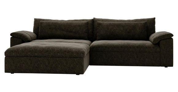 ECKSOFA  in Webstoff Schwarz  198/306 cm  - Schwarz, MODERN, Kunststoff/Textil (198/306cm) - Carryhome