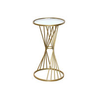 BEISTELLTISCH 30/33/60 cm Goldfarben rund  - Goldfarben, Design, Glas/Metall (30/33/60cm) - MID.YOU