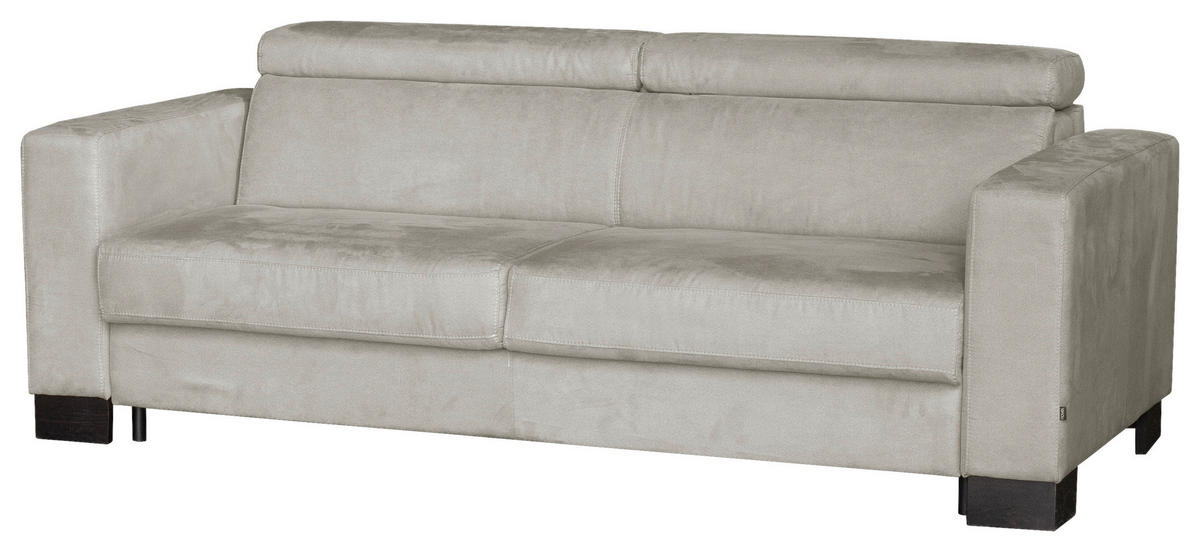 KANAPÉÁGY szürke  - wenge/szürke, Design, textil/fa (222/83 (100)/104cm) - Novel