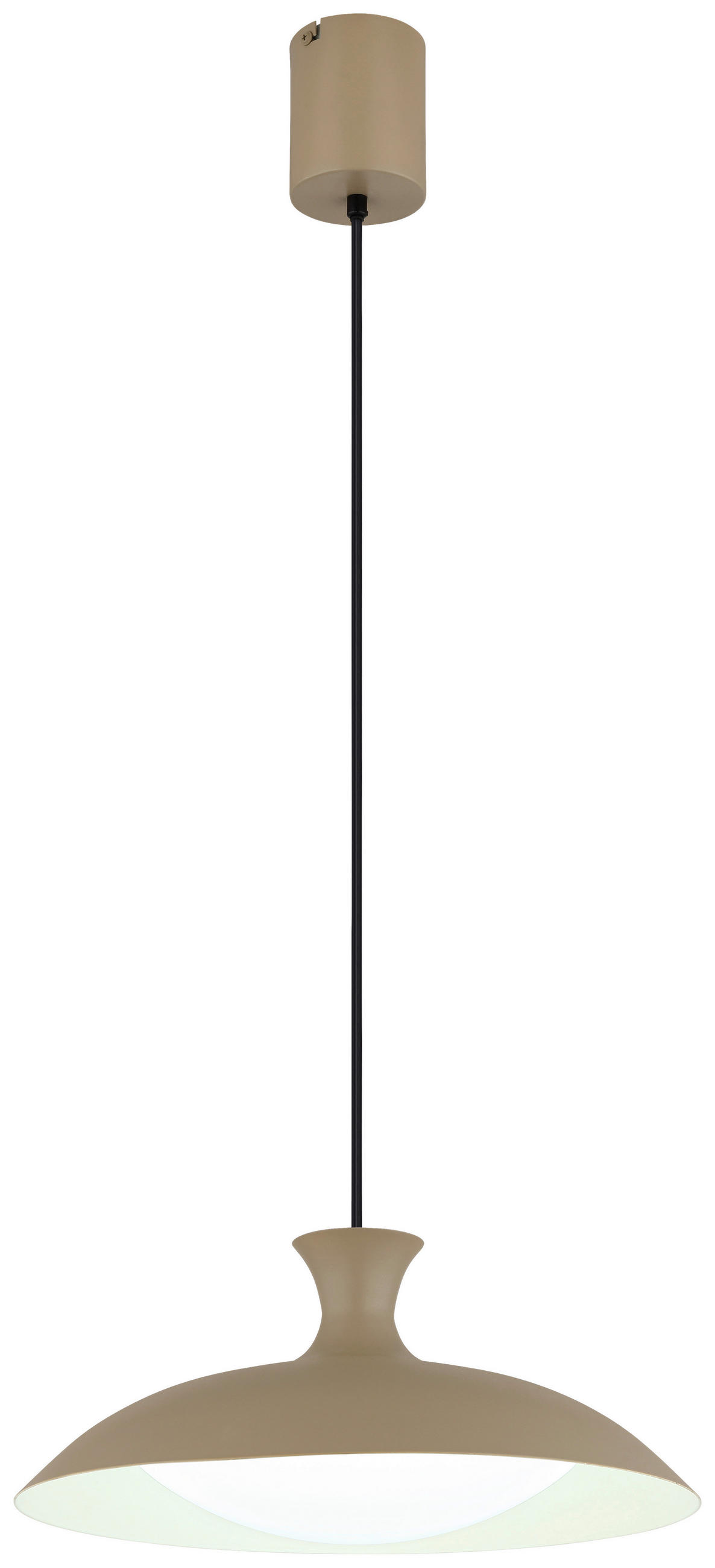 LED-HÄNGELEUCHTE 40/150 cm   - Sandfarben/Opal, Trend, Kunststoff/Metall (40/150cm) - Collet's Monde