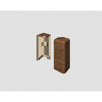 AUßENECKE - Nussbaumfarben/Braun, KONVENTIONELL, Kunststoff (1.6/0.7/5.9cm) - Egger Holzwerkstoffe