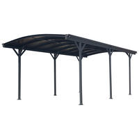 CARPORT 300/220/576 cm Aluminium  - Anthrazit, Basics, Kunststoff/Metall (300/220/576cm)