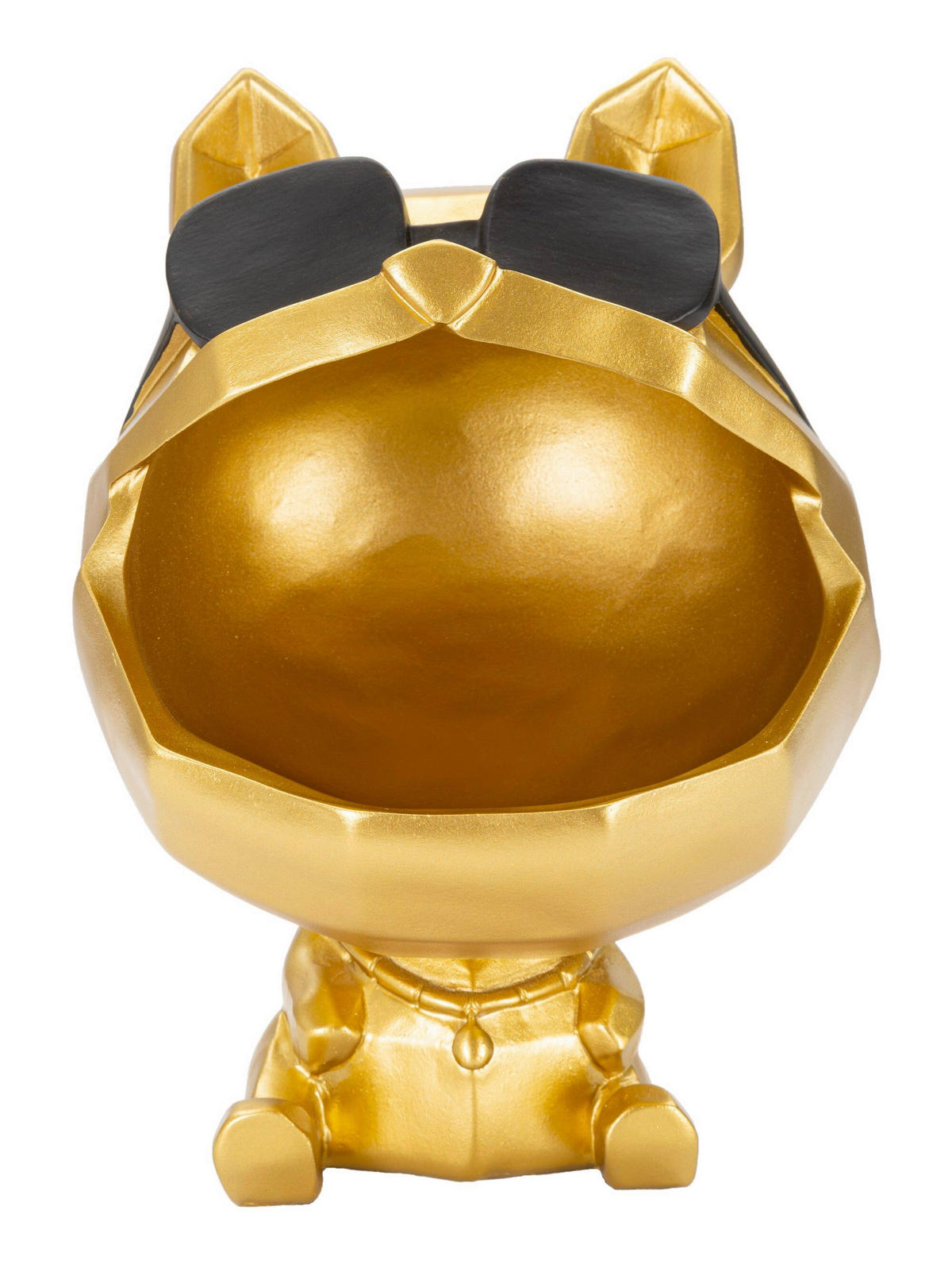 SKULPTUR - Goldfarben/Schwarz, Basics, Kunststoff (17/23.5/17cm)