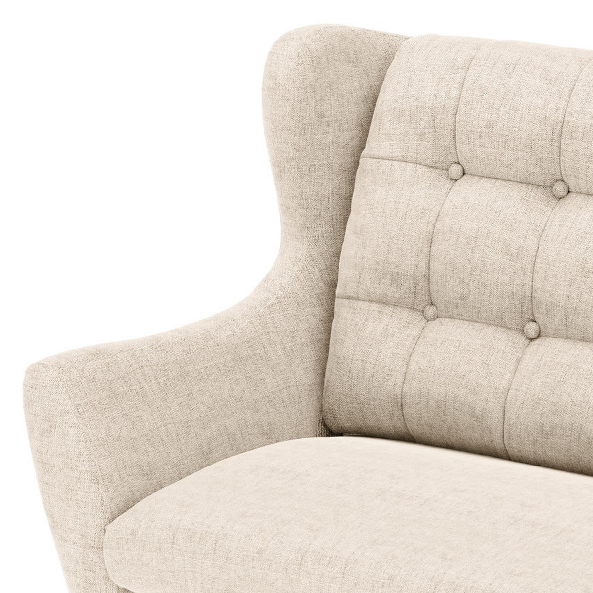 3-SITZER-SOFA in Webstoff Silberfarben  - Eichefarben/Silberfarben, Konventionell, Holz/Textil (197/107/94cm) - Trendmanufaktur