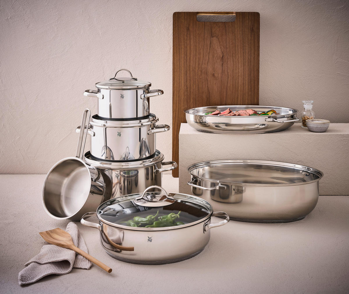 SET ŠERPI Provence Plus  5 delova  - boja nerđajućeg čelika, Osnovno, staklo/metal - WMF