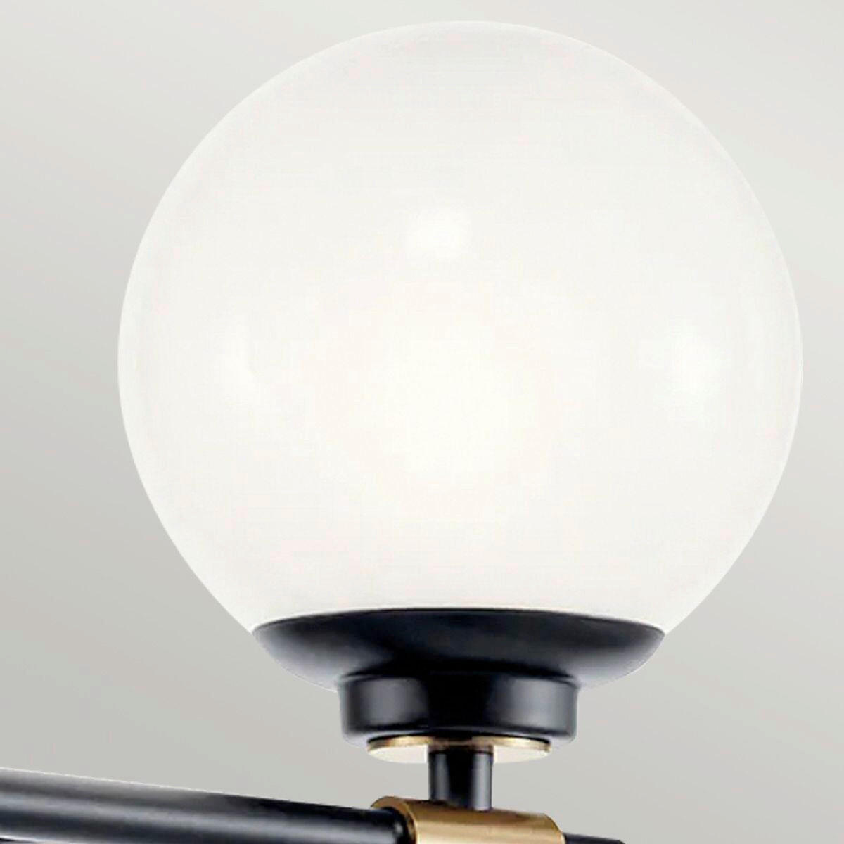 BADEZIMMER-WANDLEUCHTE - Champagner/Schwarz, Konventionell, Glas/Metall (22,2/37,3/16.6cm) - Elstead Lighting