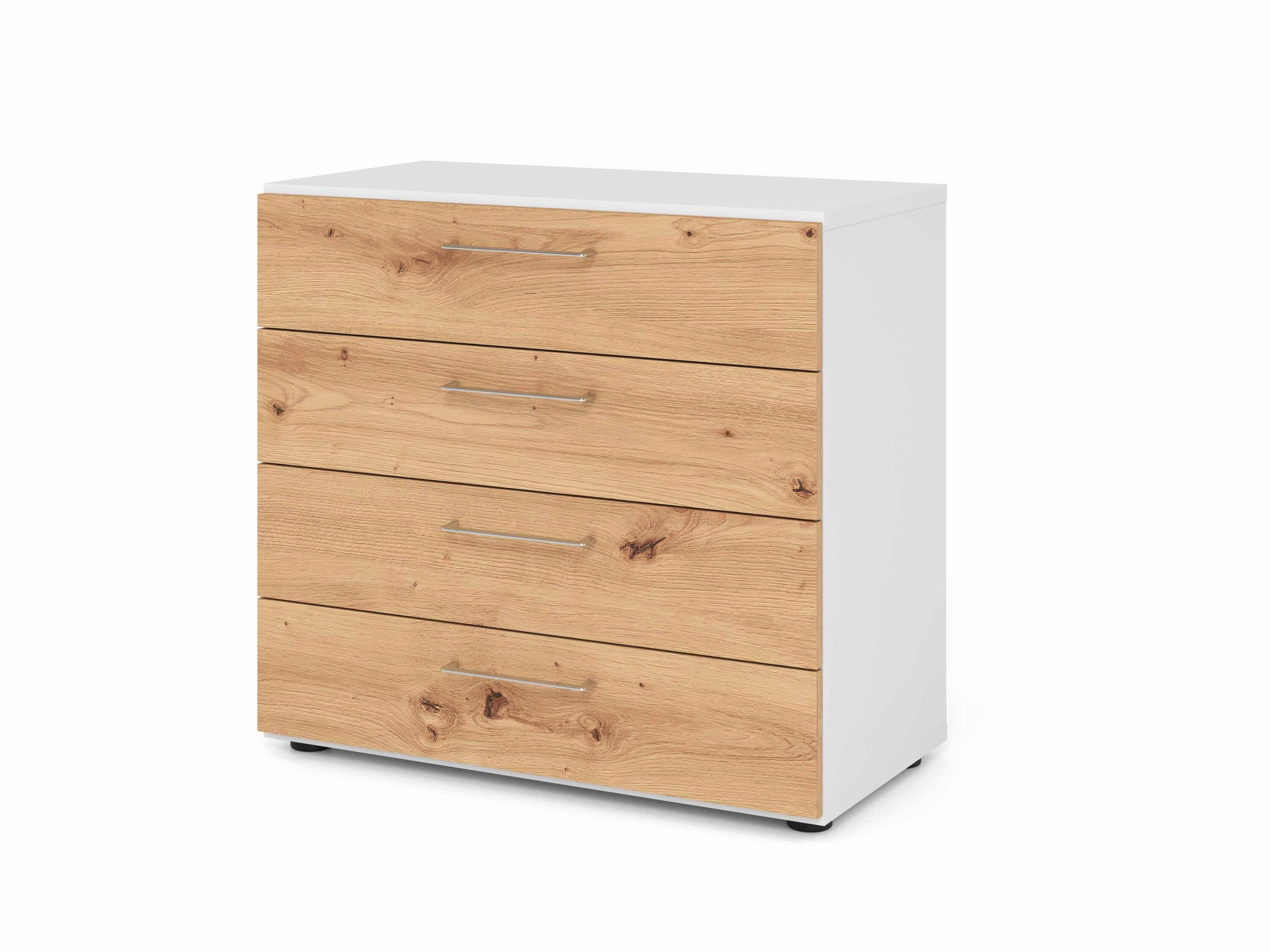 AKTENSCHRANK Weiß, Eiche dunkel  - Eiche dunkel/Weiß, Basics, Holzwerkstoff (80/74,8/41,7cm) - Venda