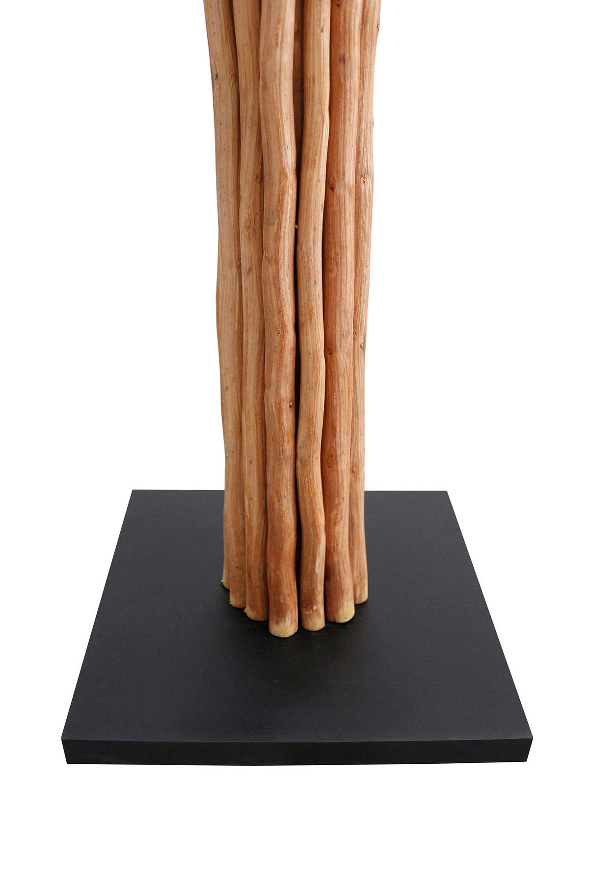 STEHLEUCHTE  30/175/30 cm   - Schwarz/Naturfarben, Design, Holz/Textil (30/175/30cm) - P & B