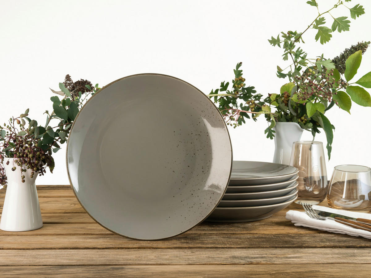 SET MATTALLRIKAR 27 cm  - grå, Trend, keramik (27cm) - Creatable