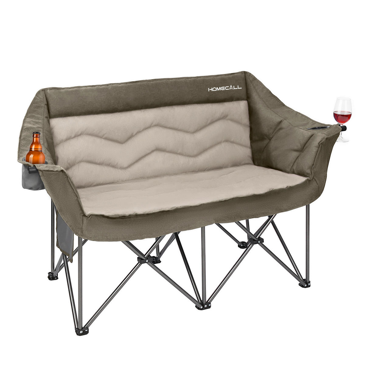 CAMPING-KLAPPSTUHL - Schwarz/Grün, Basics, Textil/Metall (134/108/50cm) - Modante