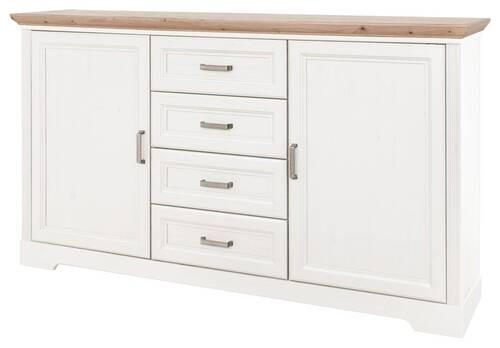 COMODĂ 164/90/41 cm  - culoare nichel/alb, Lifestyle, plastic/metal (164/90/41cm) - Landscape