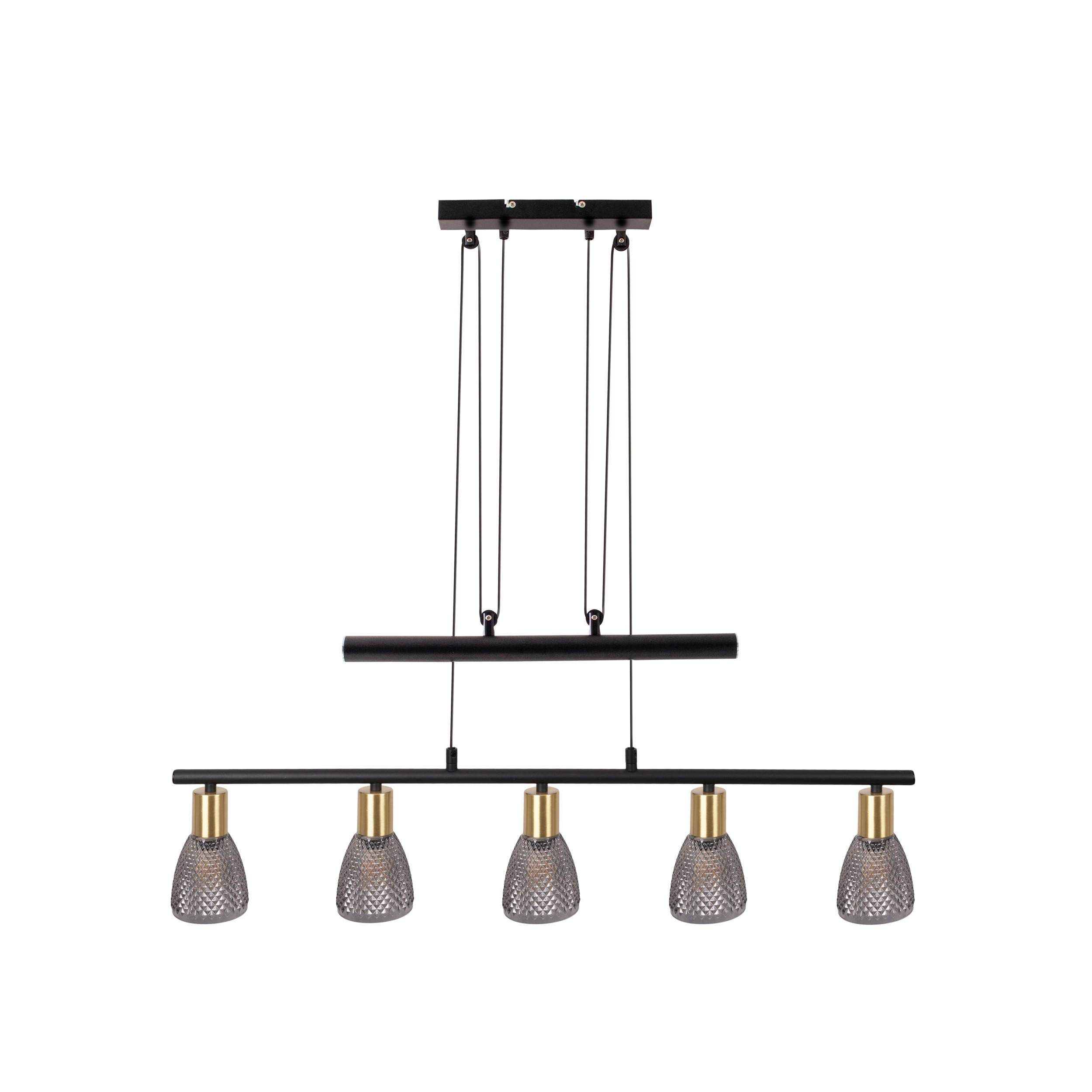 HÄNGELEUCHTE LINDITA 82/8,5/8,5 cm   - Schwarz, LIFESTYLE, Glas/Metall (82/8,5/8,5cm) - Näve