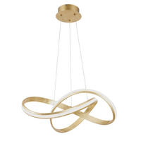 LED-HÄNGELEUCHTE Melinda 57 cm   - Goldfarben, Design, Kunststoff/Metall (57cm) - Paul Neuhaus