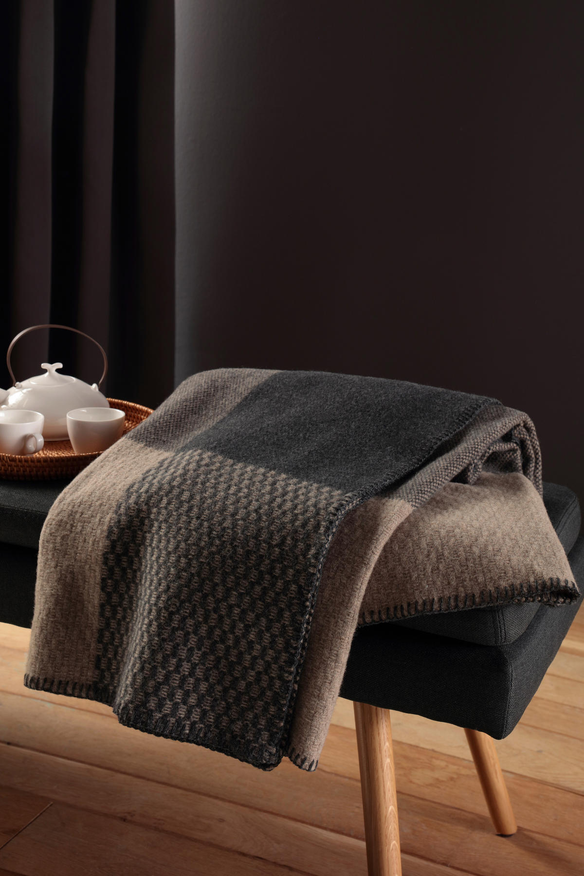 ĆEBE 150/200 cm   - moka, Osnovno, tekstil (150/200cm)