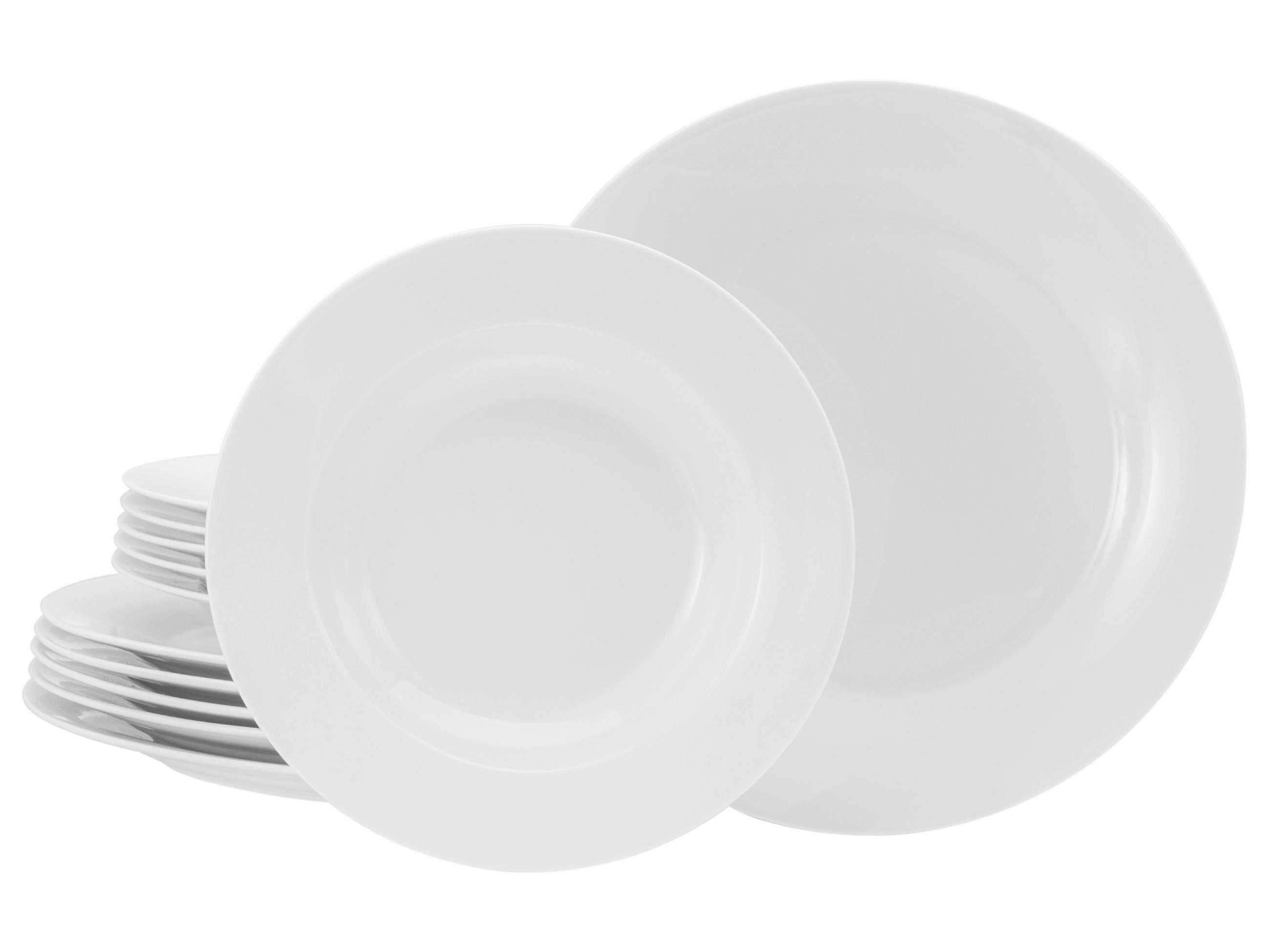TAFELSERVICE Weiß Base weiß 12-teilig  - Weiß, Basics, Keramik - Creatable