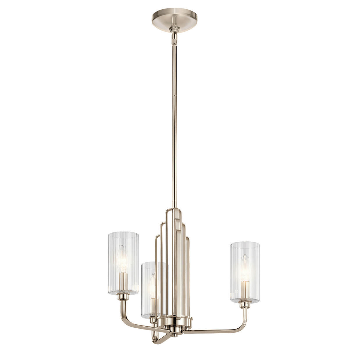 KRONLEUCHTER 45.9/47.9 cm    - Nickelfarben, Konventionell, Glas/Metall (45.9/47.9cm) - Elstead Lighting
