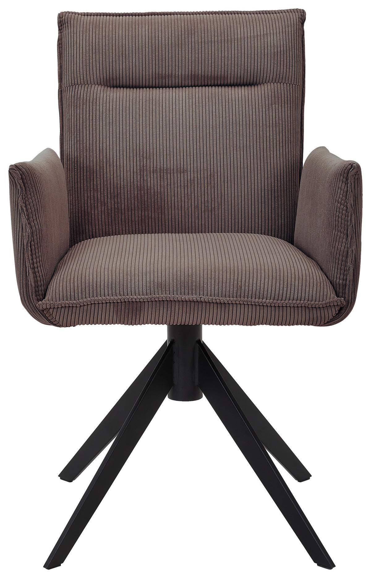 ARMLEHNSTUHL  in Eisen Cord  - Taupe, Design, Textil/Metall (59/87/62cm) - Johann Jakob