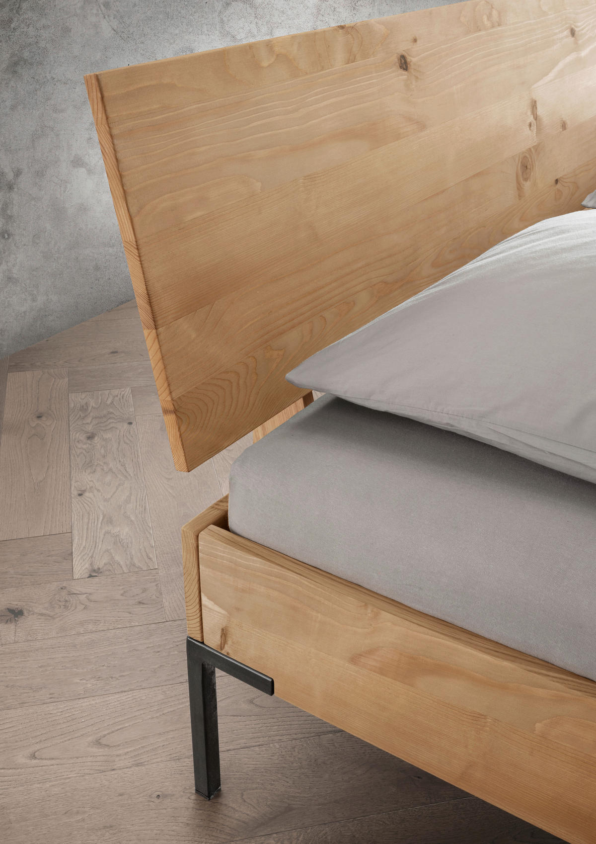 KREVET   200/200 cm   boje smreke  - boje smreke/crna, Moderno, drvo/metal (200/200cm) - Livetastic