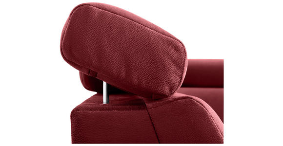 ECKSOFA in Samt Bordeaux  - Chromfarben/Bordeaux, KONVENTIONELL, Textil/Metall (206/271cm) - Carryhome