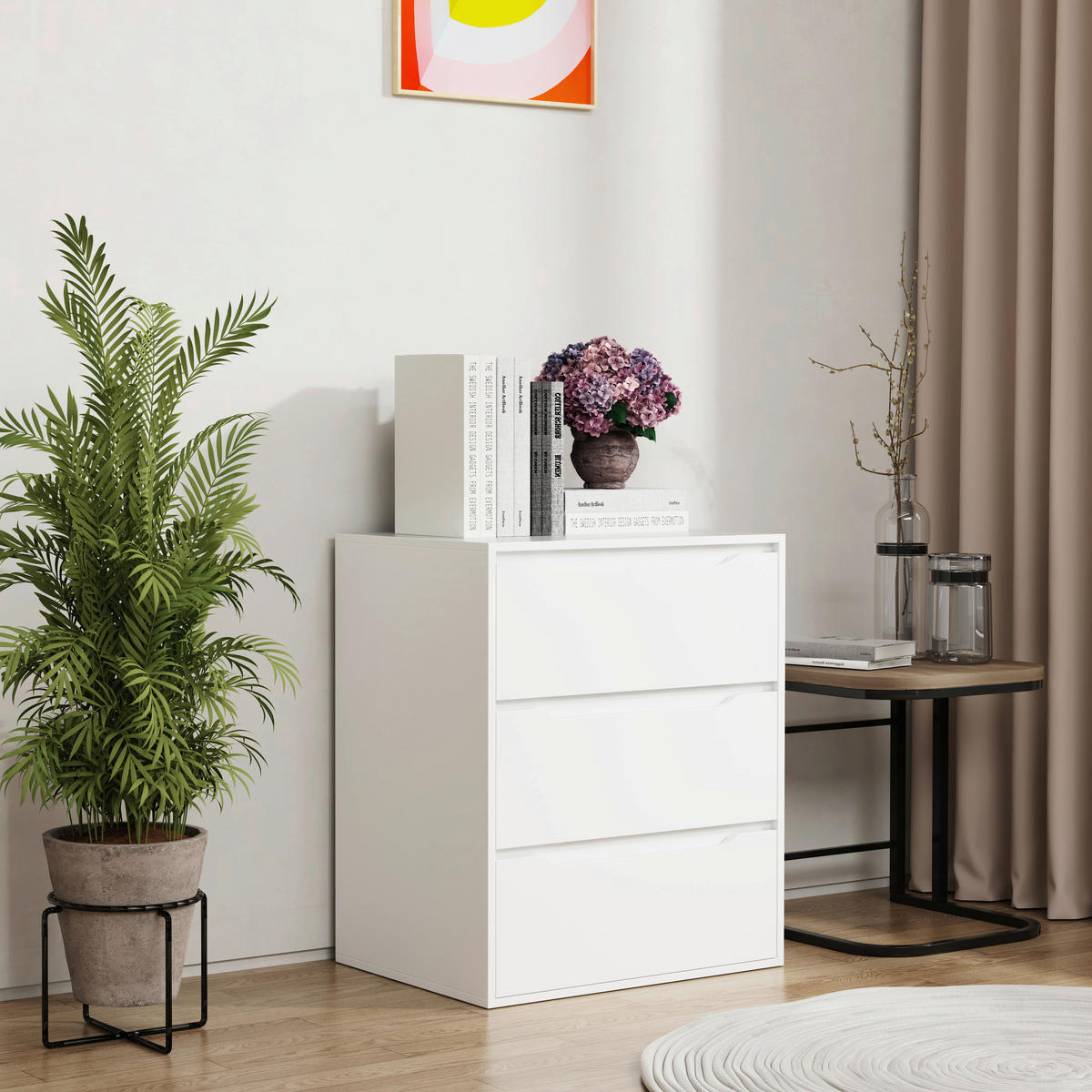 KOMMODE 65/78/48 cm  in Weiss  - Weiss, Design, Holzwerkstoff (65/78/48cm) - MID.YOU