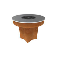 ŽAR NA OGLJE  CORTEN - rjava, Trend, kovina (100/70/100cm)