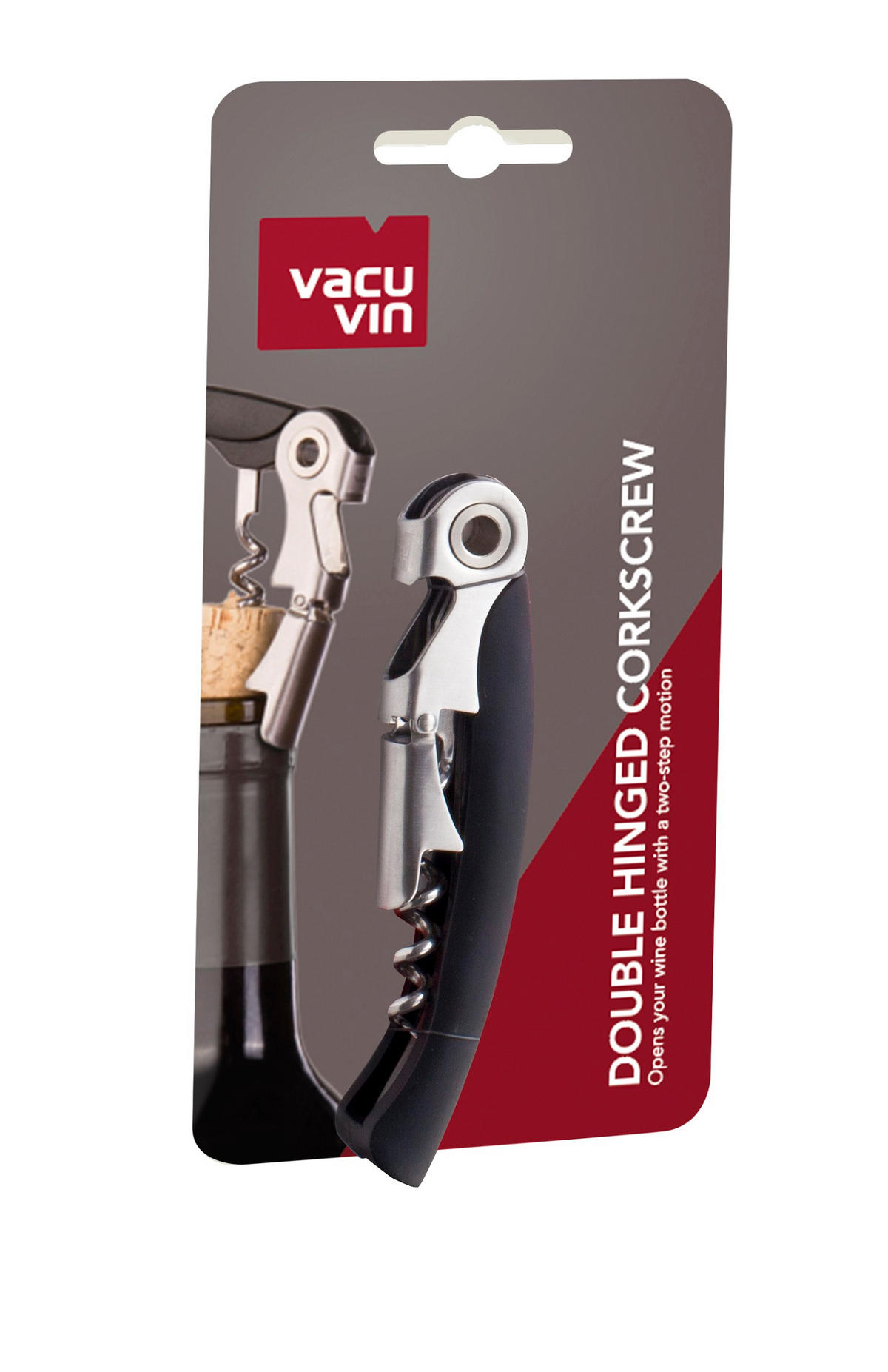 OTVARAČ ZA BOCE  - crna, Basics, metal/plastika (12.4/2.5/2.0cm) - Vacu Vin