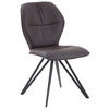 STUHL Echtleder Taupe, Mokka  - Taupe/Schwarz, Design, Leder/Textil (58/91/59cm) - Valdera