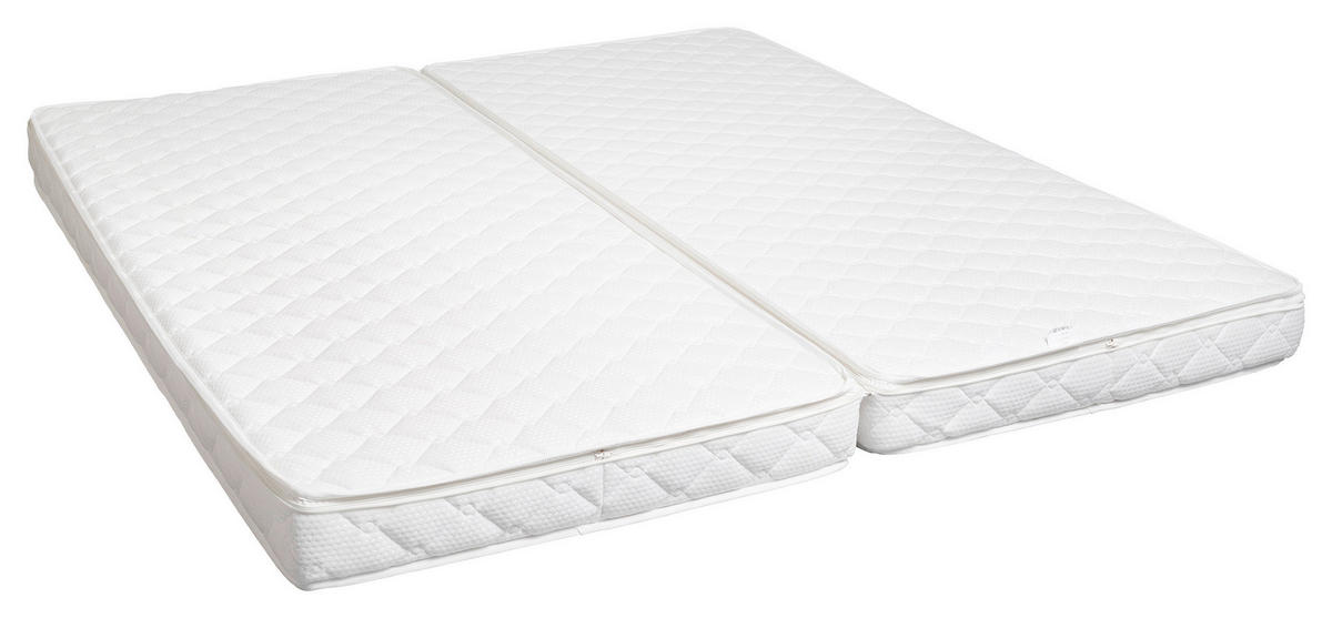 KLAPPMATRATZE 200/90/180 cm Höhe ca. 12/24 cm 7 -Zonen - Weiß, Basics, Textil (200/90/180cm) - Tojo