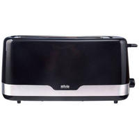 TOASTER SILVA TA 4504  - Edelstahlfarben/Schwarz, KONVENTIONELL, Kunststoff/Metall (39,2/18,5/18cm) - Silva Homeline