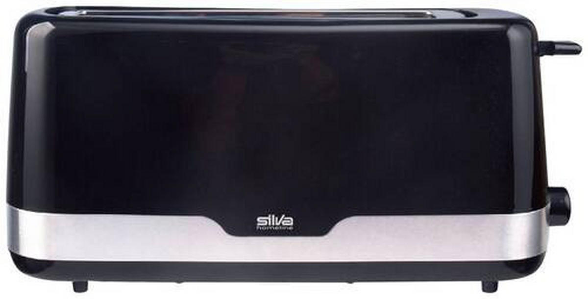 TOASTER SILVA TA 4504  - Edelstahlfarben/Schwarz, KONVENTIONELL, Kunststoff/Metall (39,2/18,5/18cm) - Silva Homeline
