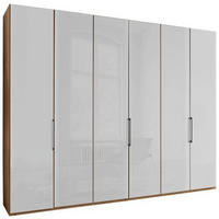 DREHTÜRENSCHRANK in Weiss, Eiche Bianco  - Schieferfarben/Weiss, Konventionell, Glas/Holzwerkstoff (300/236/58cm) - Dieter Knoll