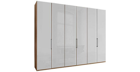 DREHTÜRENSCHRANK 300/236/58 cm 6-türig  - Schieferfarben/Eiche Bianco, KONVENTIONELL, Glas/Holzwerkstoff (300/236/58cm) - Dieter Knoll