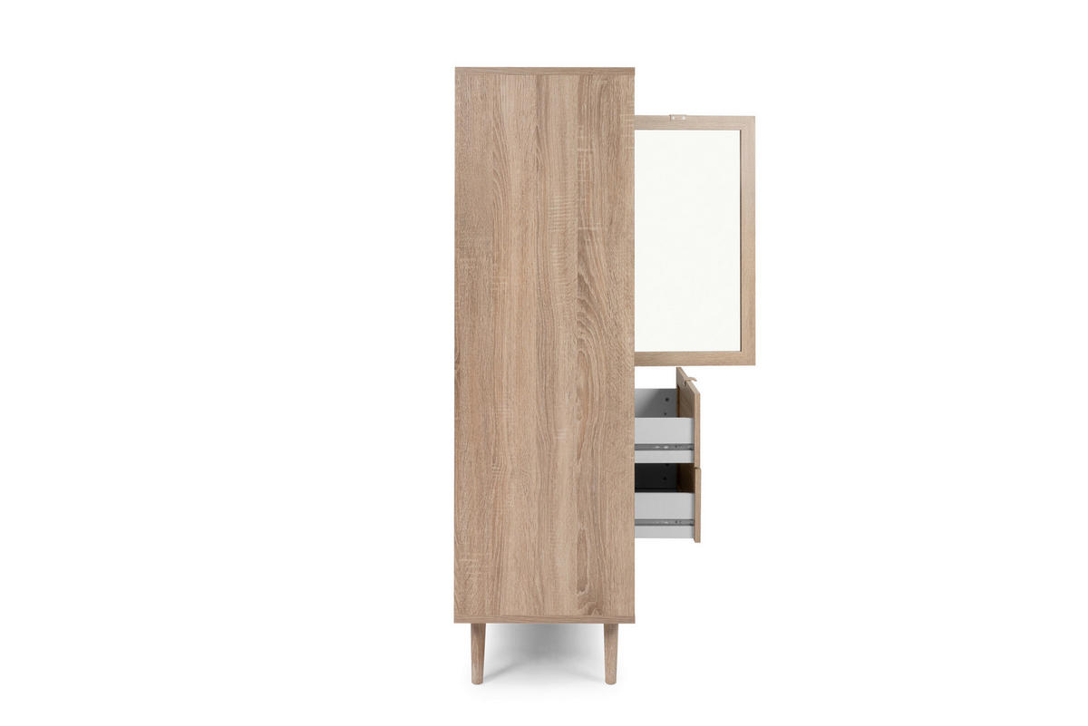 HIGHBOARD  in 101,5/139/40 cm  - Sonoma Eiche, Natur, Glas/Holz (101,5/139/40cm) - MID.YOU