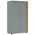 HIGHBOARD  75/127/38 cm  - Schilfgrün/Schwarz, KONVENTIONELL, Holzwerkstoff/Metall (75/127/38cm) - Voleo