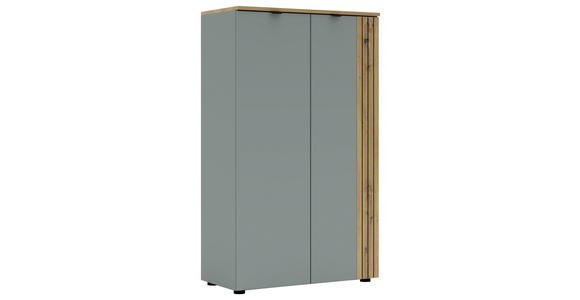 HIGHBOARD  75/127/38 cm  - Schilfgrün/Schwarz, KONVENTIONELL, Holzwerkstoff/Metall (75/127/38cm) - Voleo