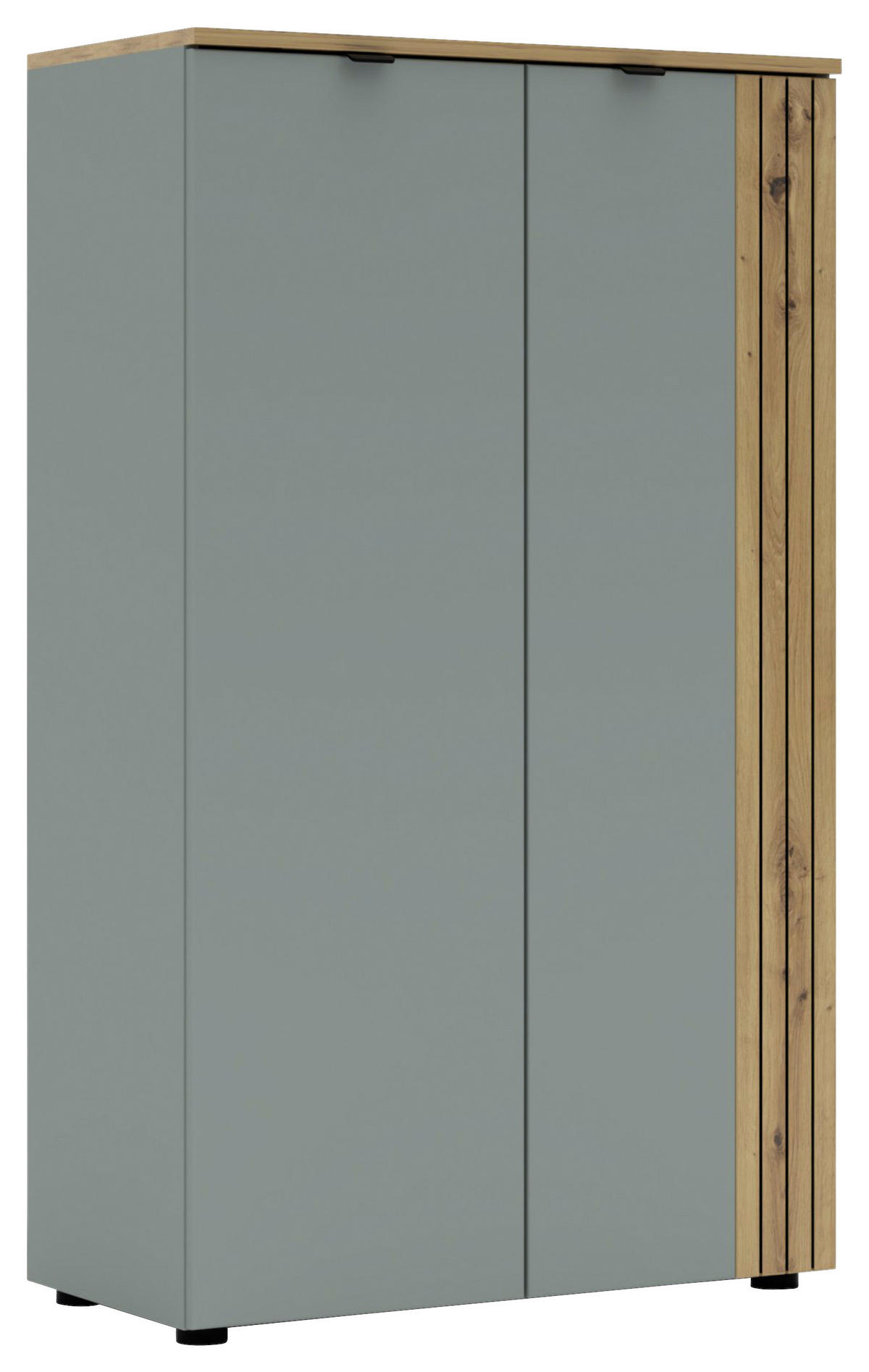 HIGHBOARD  75/127/38 cm  - Schilfgrün/Schwarz, KONVENTIONELL, Holzwerkstoff/Metall (75/127/38cm) - Voleo