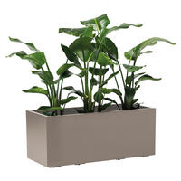 BLUMENKASTEN GREENER KEBE  - Taupe, Basics, Kunststoff (99,5/39,5/39,5cm)