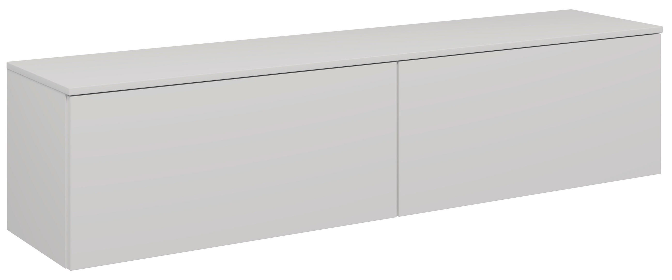 LOWBOARD  160,3/37,6/37,4 cm  individuell planbar, Beimöbel erhältlich, hängend, in verschiedenen Größen erhältlich, in verschiedenen Holzdekoren erhältlich  - Weiß, Design, Holzwerkstoff (160,3/37,6/37,4cm) - Celina Home
