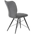 STUHL  in Webstoff Textil  - Schwarz/Grau, Design, Textil/Metall (48/89/62cm) - Hom`in