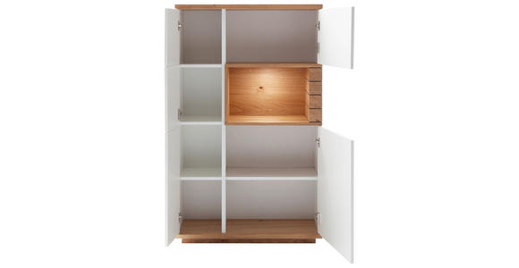 HIGHBOARD Weiß, Wildeiche  90/150/37 cm  - Wildeiche/Anthrazit, Design, Holz/Holzwerkstoff (90/150/37cm) - Novel