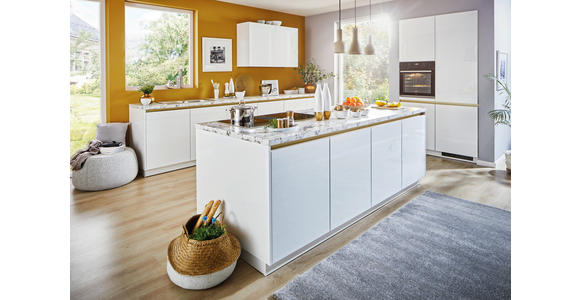 EINBAUKÜCHE   - Weiß, Design, Holzwerkstoff - Novel
